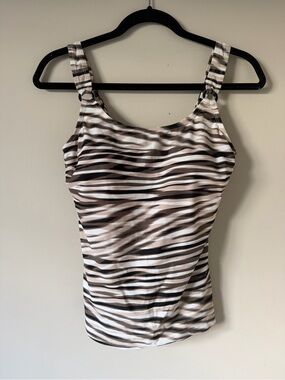 Christina Striped Tankini Swim Top Size 8D